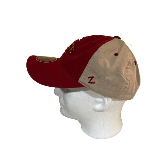 Iowa State Cyclones Tan Red Stitched Zephyr Adjustable Hat New - Picture 3 of 6